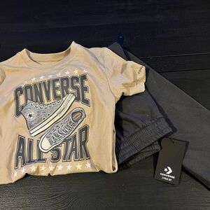 Converse Tan Short Sleeve set